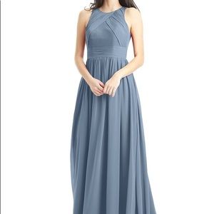 Azazie Bridesmaid Dress Harper Dusty Blue maxi